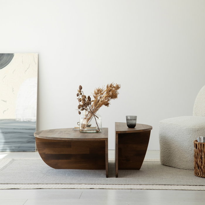 Hanah Home Podium Wood - Walnut Juego de mesa de centro